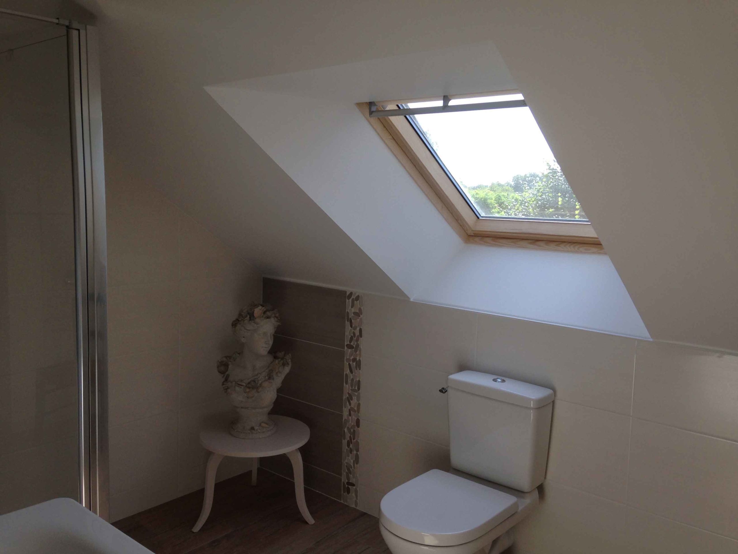 Fenêtre de toit dans salle de bain